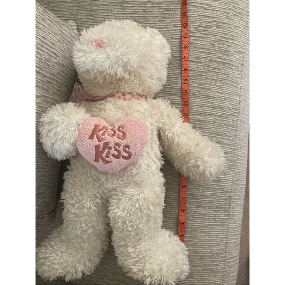 Pink Plush Teddy Bear Stuffed Animal Pastel Kids Anniversary Valentines Day Love - Picture 9 of 10